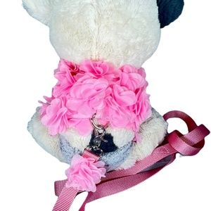 Pink flowers Harness for dog